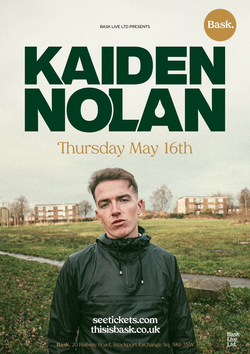 Yes yes yes cheeky stop at @thisisbask Stockport on May 16th will do just fine! Been v excited to announce this one. Grab yer tickets now and me n the band will see you there! seetickets.com/event/kaiden-n…