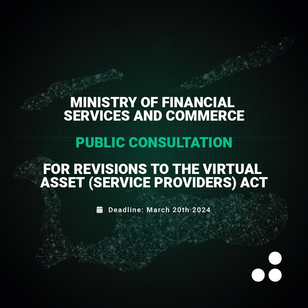 📣 Only 7 days left participate on the future of VASP legislation initiated by the Ministry of Financial Services and Commerce! Help shape policy and support the advancement of innovation in the Cayman Islands. Deadline: March 20th. 
#VASP #CaymanIslands bit.ly/3Td8J2C