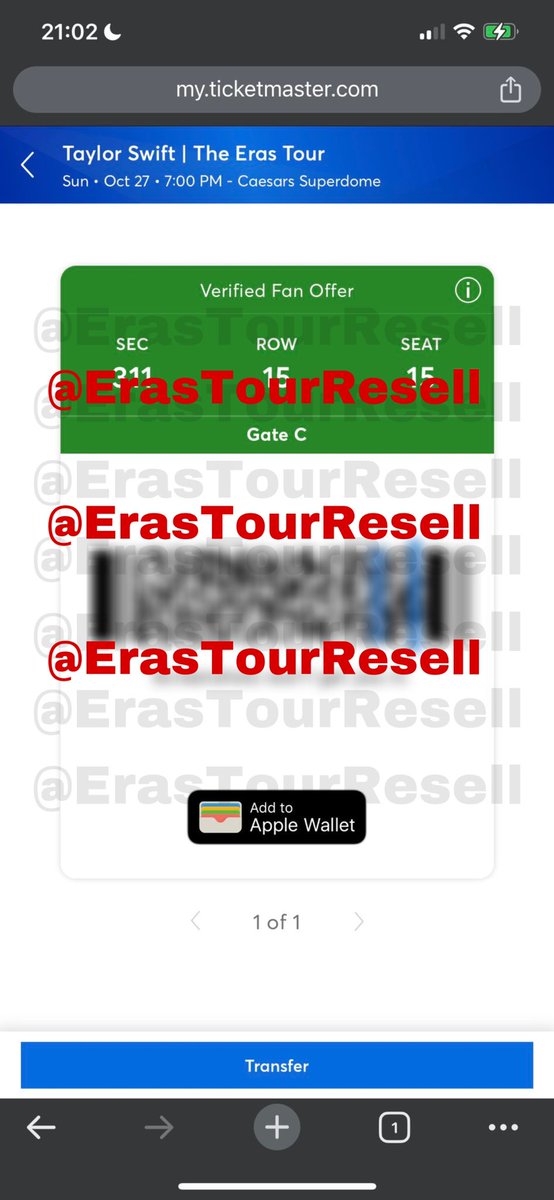 ErasTourResell's tweet photo. Selling ONE (1) UPPER BOWL ticket to the show in New Orleans at Caesars Superdome on 10/27
💌 $267.05 TOTAL + g&s fee
💌 fill out this form for a chance to be selected to purchase https://t.co/gydIsTZ4Jz
💌 Buyer will be selected using random generator
FORM CLOSES TODAY AT 6:00 PM EST
