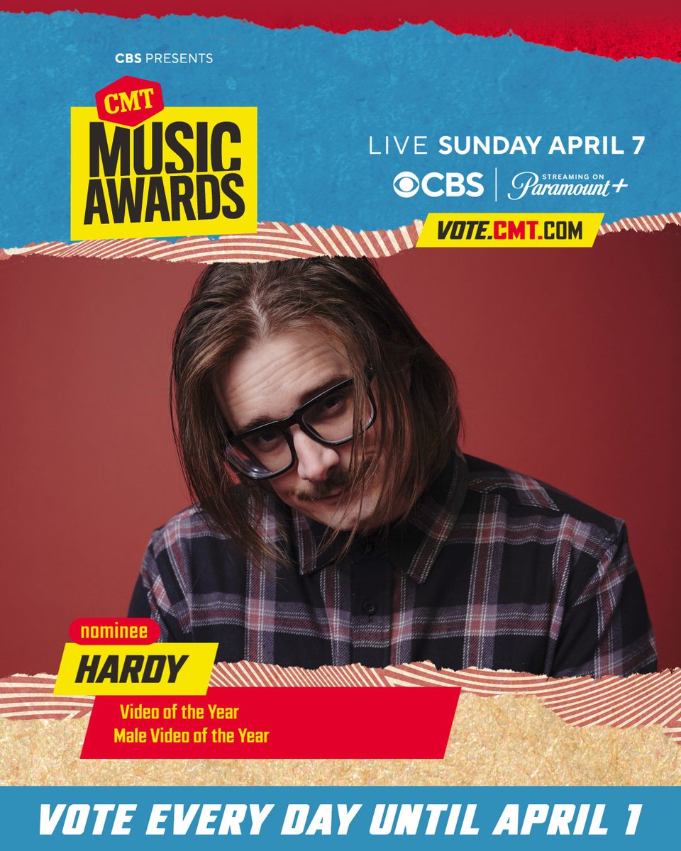 Let's show 'em what HARDY fans are all about 🤘🏼 Vote every day until April 1 at vote.cmt.com