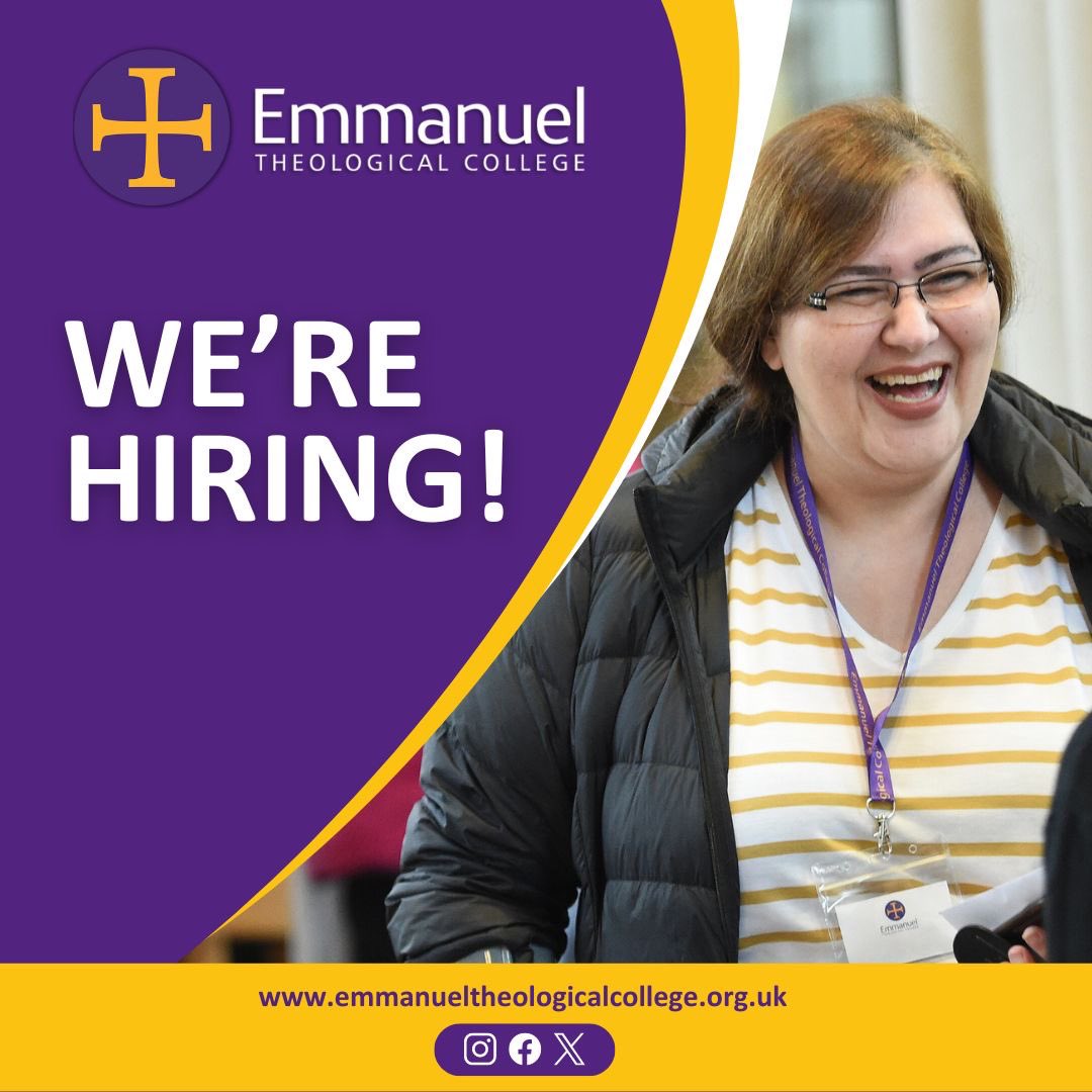EmmanuelTheoCol's tweet image. Come and join our team! We’re looking for a new PA for the Dean: emmanueltheologicalcollege.org.uk/join-the-team/