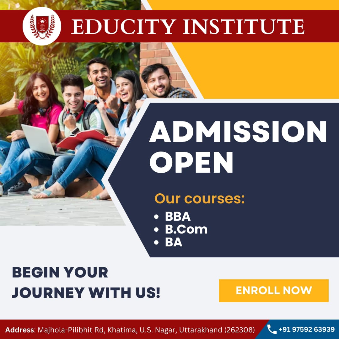 Empower your future, apply now! College admissions are open.
.
.
.
#collegeadmissions #applynow #dreambig #futurebegins #educityinstitute #khatima