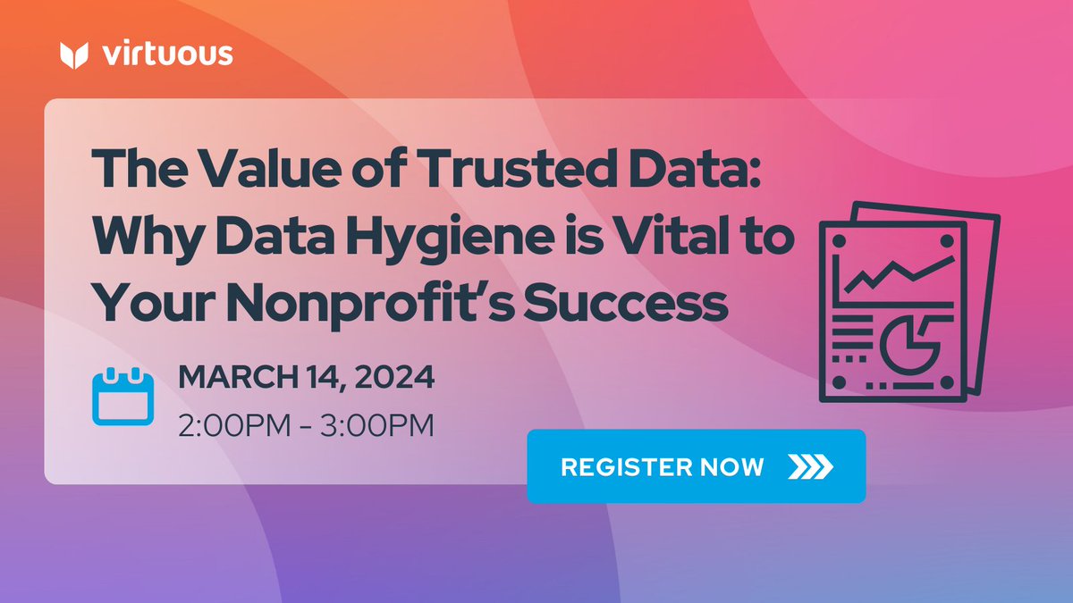 🌟 Ready to revolutionize your nonprofit's data practices? Tomorrow's webinar on data hygiene is your ticket to success! Join us at 2pm ET and discover the keys to maintaining clean, reliable data. Register now! #NonprofitSuccess #WebinarAlert vrtuo.us/48y11Wd