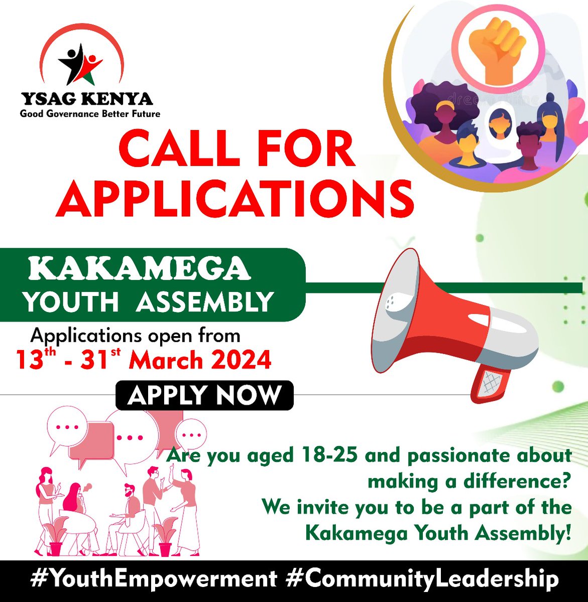 Are you a young individual residing in Kakamega with a fervent desire to initiate positive transformations within our communities? Embrace the opportunity to become a member of the Kakamega Youth Assembly as a Member of Parliament (MP). #YouthInGovervance @YSAGKenya @conradkeyah