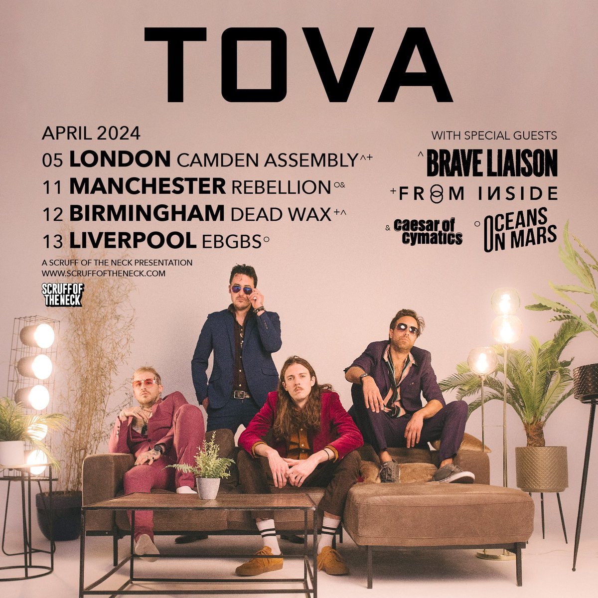 BRAVELIAISON's tweet photo. 🚨 BIRMINGHAM &amp; LONDON 🚨

It’s time for more noise! We’re pumped to be joining @tova_music on the London and Birmingham dates of their tour. 

These shows are going to go off so grab one of the remaining tickets and come tear it up with us! 🔥

Tickets 👉🏼 https://t.co/J6ijQphukt https://t.co/aprtjQcnNH
