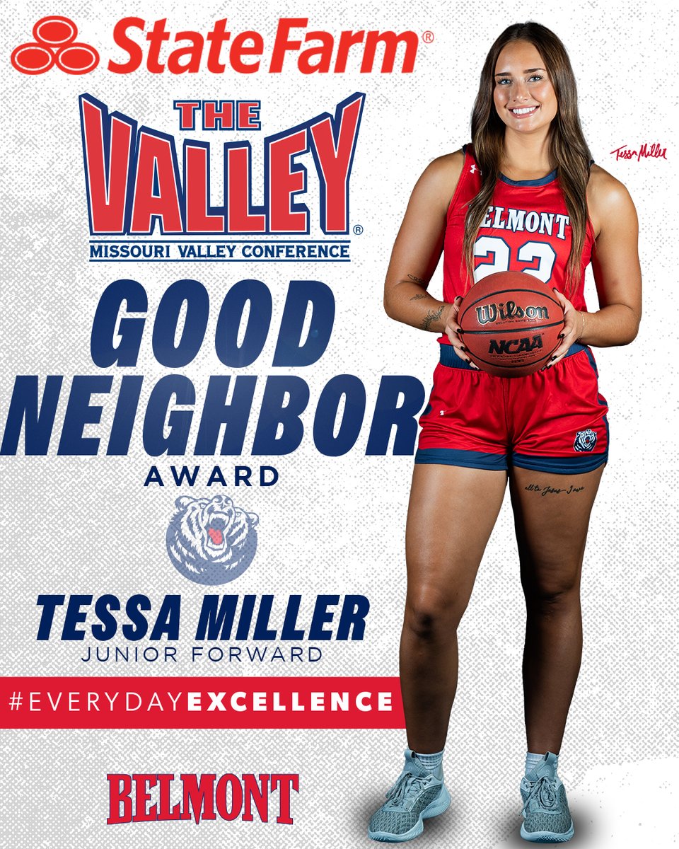 BelmontWBB's tweet photo. 𝙊𝙪𝙧 𝙂𝙤𝙤𝙙 𝙉𝙚𝙞𝙜𝙝𝙗𝙤𝙧 🤝

@tessaraemiller chosen as one of 12 winter 𝐒𝐭𝐚𝐭𝐞 𝐅𝐚𝐫𝐦 @MVCsports 𝐆𝐨𝐨𝐝 𝐍𝐞𝐢𝐠𝐡𝐛𝐨𝐫 𝐀𝐰𝐚𝐫𝐝 winners!! 🙌

📰 🔗 https://t.co/g3KPmX7aJE

#EverydayExcellence | #ItsBruinTime https://t.co/t536JrzSvr