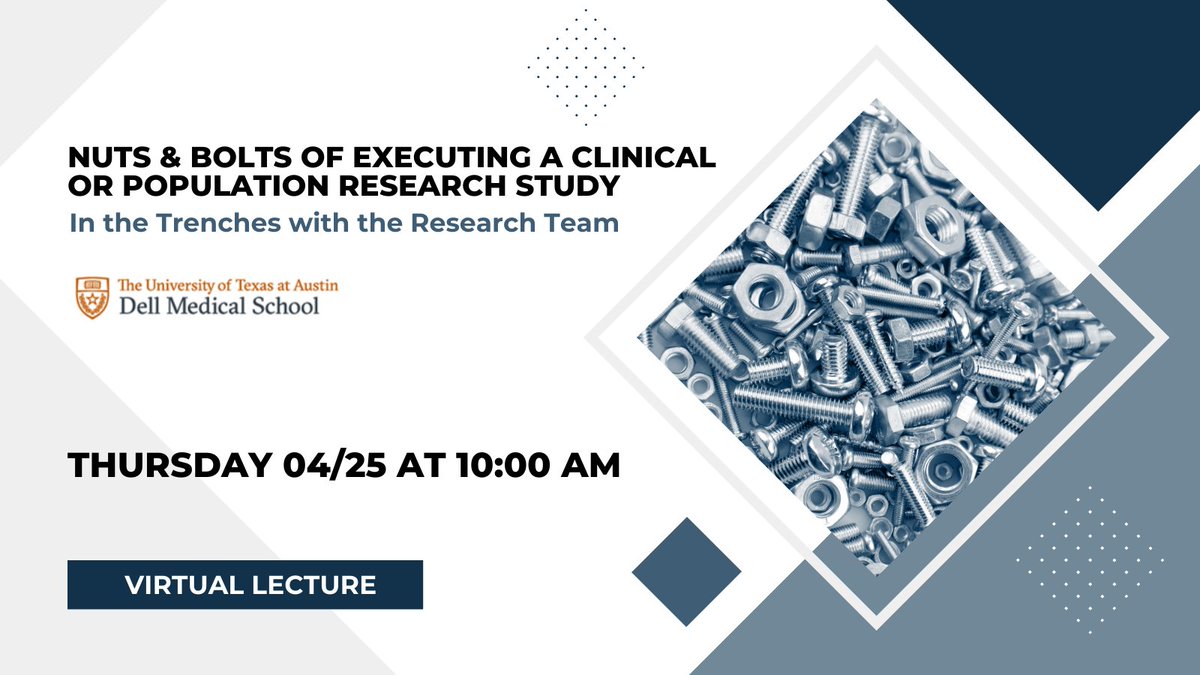 Join us for the 'In the Trenches With the Research Team' (research coordinator staff panel) on April 25th virtually at 10:00AM. #CTSAProgram #UTHSCSA #DellMed Register at the link below! 💻 dellmed-utexas.zoom.us/meeting/regist…