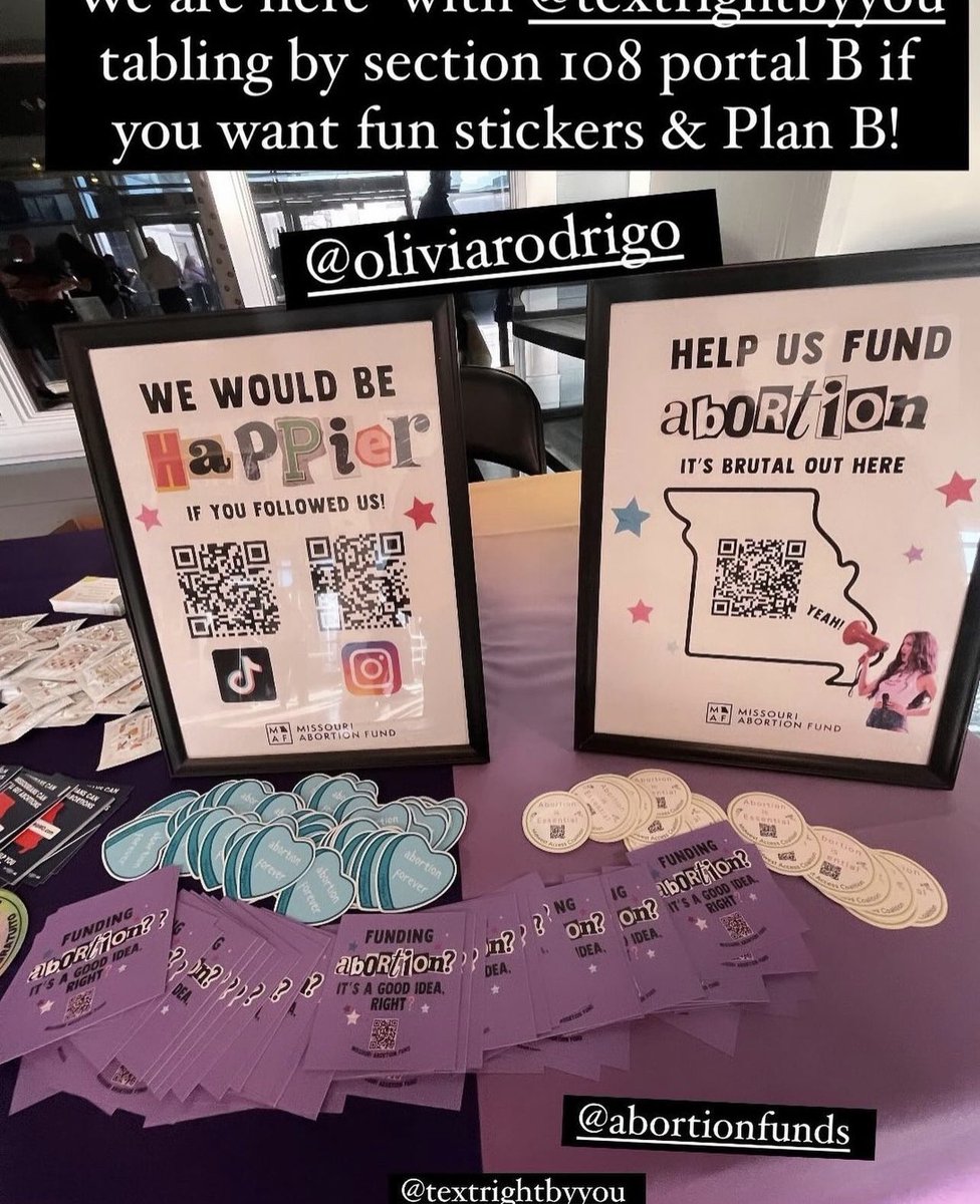 RodrigoTimes's tweet photo. .@OliviaRodrigo has been offering resources on reproductive health and abortion at the GUTS WORLD TOUR through Fund 4 Good. Teaming up with different abortion organizations, she provides information, free Plan B, condoms, and other resources. Additionally, she encourages fans to contribute and support these efforts.