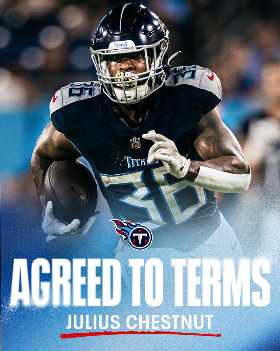 We have agreed to terms with running back @JuliusChestnut