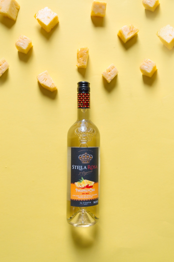 Fun is best served SPICY 🌶️ This hand-crafted @StellaRosawines Spicy Pineapple & Chili wine is semi-sweet, semi-sparkling, and ALL spice. Perfect for sipping or mixing! 

#stellabrate #mixeddrinkes #whitewine #winelover #adventurewine