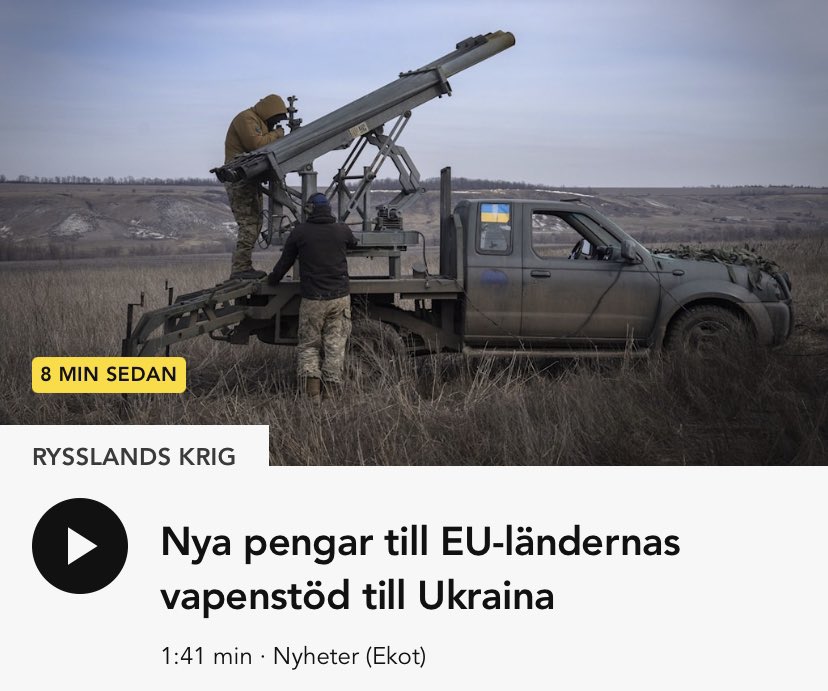 Två år av krig i Europa. Stödet till Ukraina måste vara orubbligt. Kampen i de ukrainska skyttegravarna handlar inte bara om Ukrainas frihet och demokrati, det handlar också om Sverige och svenska folkets säkerhet. Vi behöver ett Europa som håller ihop mot Ryssland. 🇸🇪🇺🇦🇪🇺