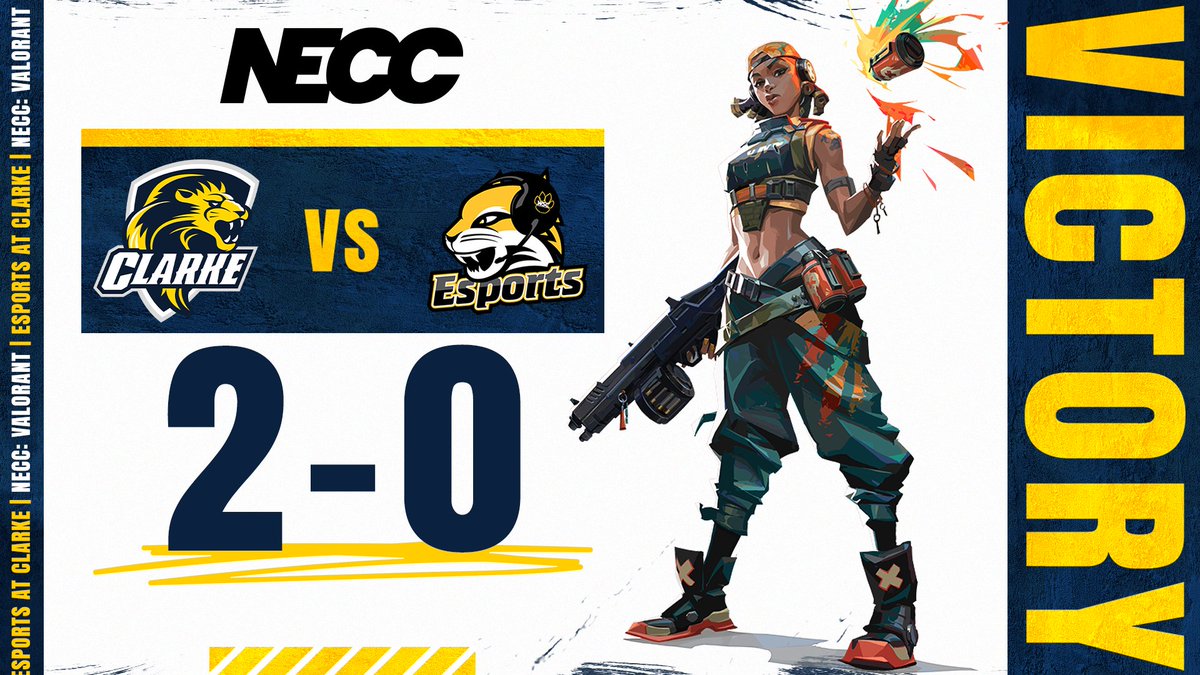 Clarke_Esports's tweet photo. Closing out the @neccgames regular season, #PrideVAL Gold took down @WSCEsports 2-0 yesterday to finish our Navigators season with a 6-1 record, and as the 1st place team in our conference! https://t.co/eQeVSvbEEs