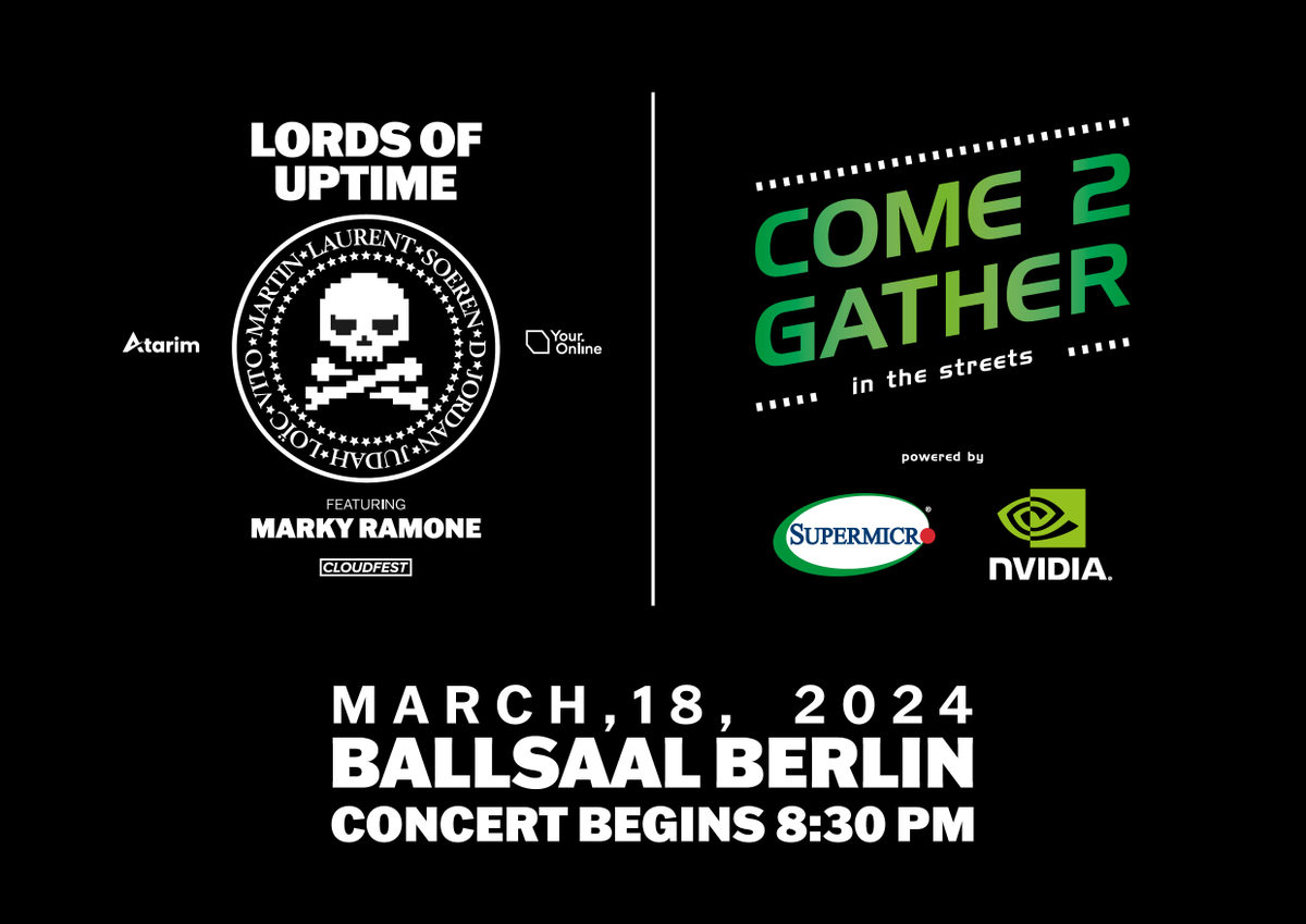 20 years of <a href="/cloudfest/">CloudFest</a> !!! Lords of Uptime is kicking of the week-long celebraton, with special guest Marky Ramone from The Ramones! Looking forward to see many of you next Monday!