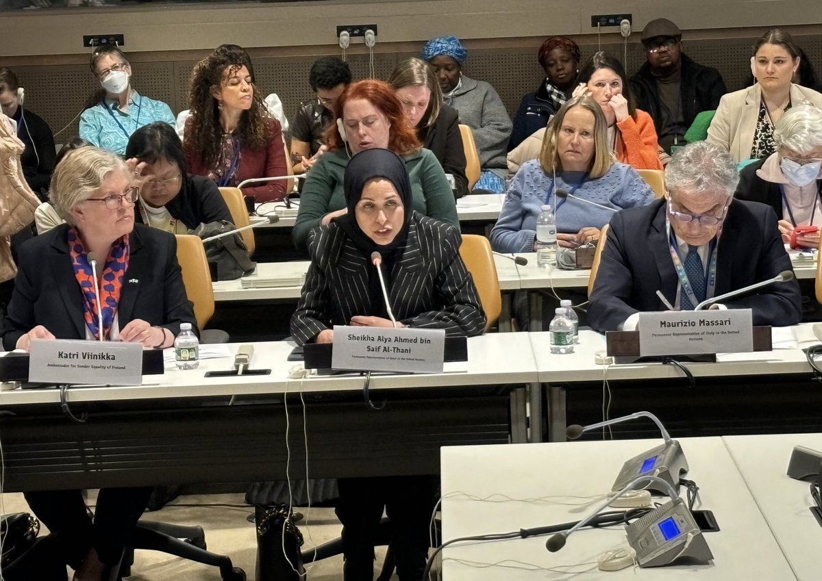 Minister <a href="/sannigrahn/">Sanni Grahn-Laasonen 🇺🇦</a> at our 🇫🇮🇮🇹🇶🇦🇺🇳co-hosted #CSW68 side-event: 

”Girls and all children in Afghanistan deserve quality education – like all children in the world. Right to education is crucial to the future of generations of girls in #Afghanistan.”

#InvestInWomen #FinlandCSW