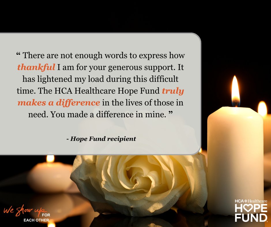 Colleague shares the following message after unexpectedly losing her husband. #CareLikeFamily #OurHopeFund

hcahopefund.com