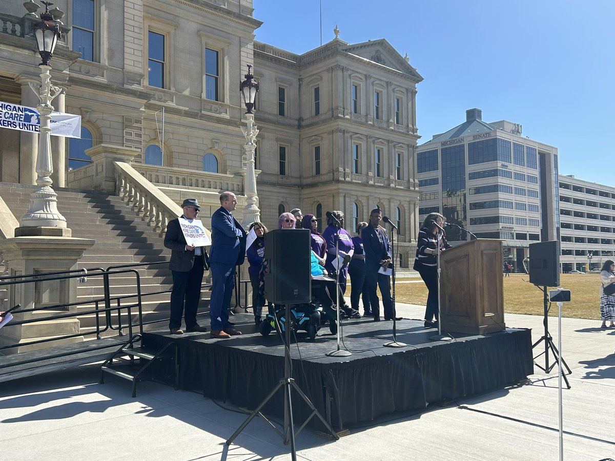 “Part of the equation for “full inclusion” for disabled people is having access to the care we need in our homes. I should know: I use direct care worker services to get to work every day & to live independently.” #YesToMIHomeCare -Laura Hall, MSW, MI Disability Rights Coalition