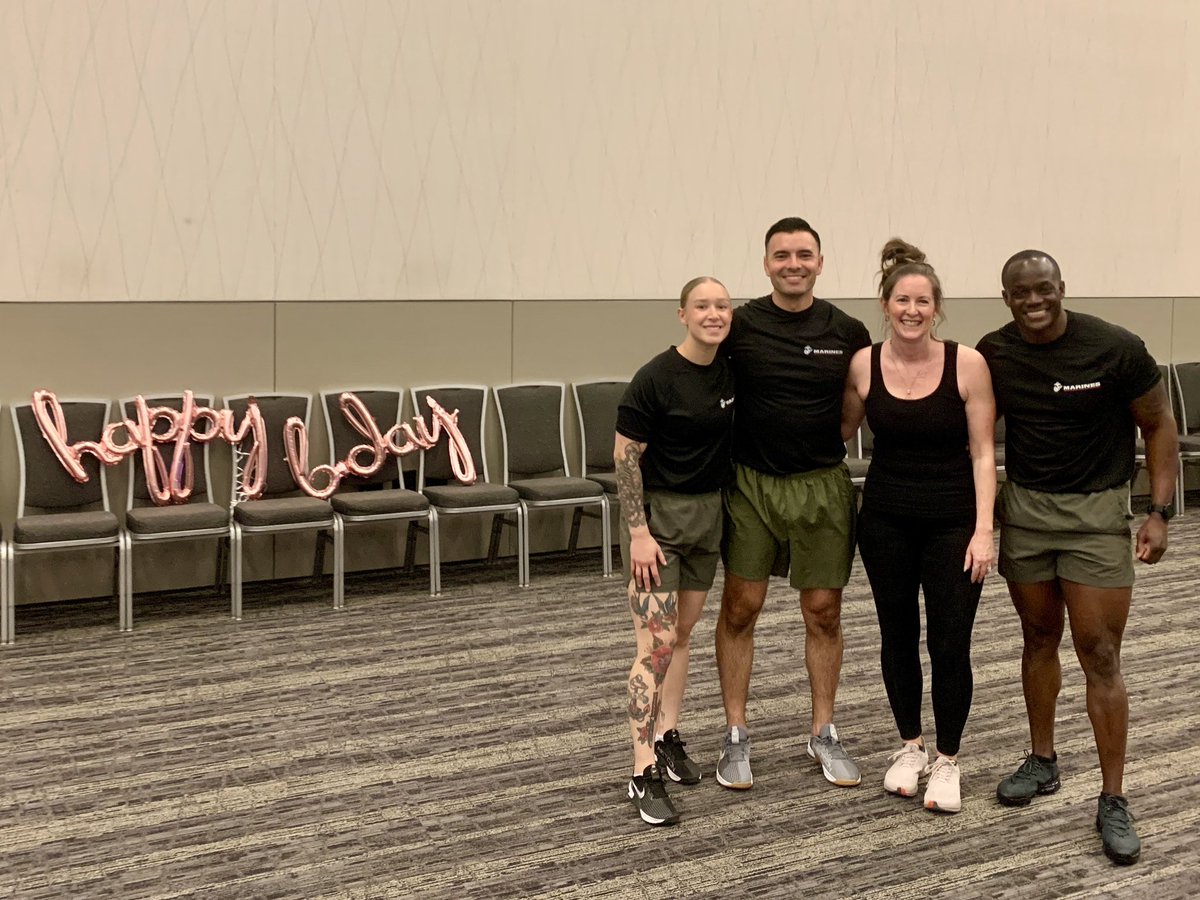 Birthday Burpees with the Marines! Hope your birthday ROCKS <a href="/UVACAPE1/">Jillian Basanes</a> ! 🎸 🪨 💥 🎉