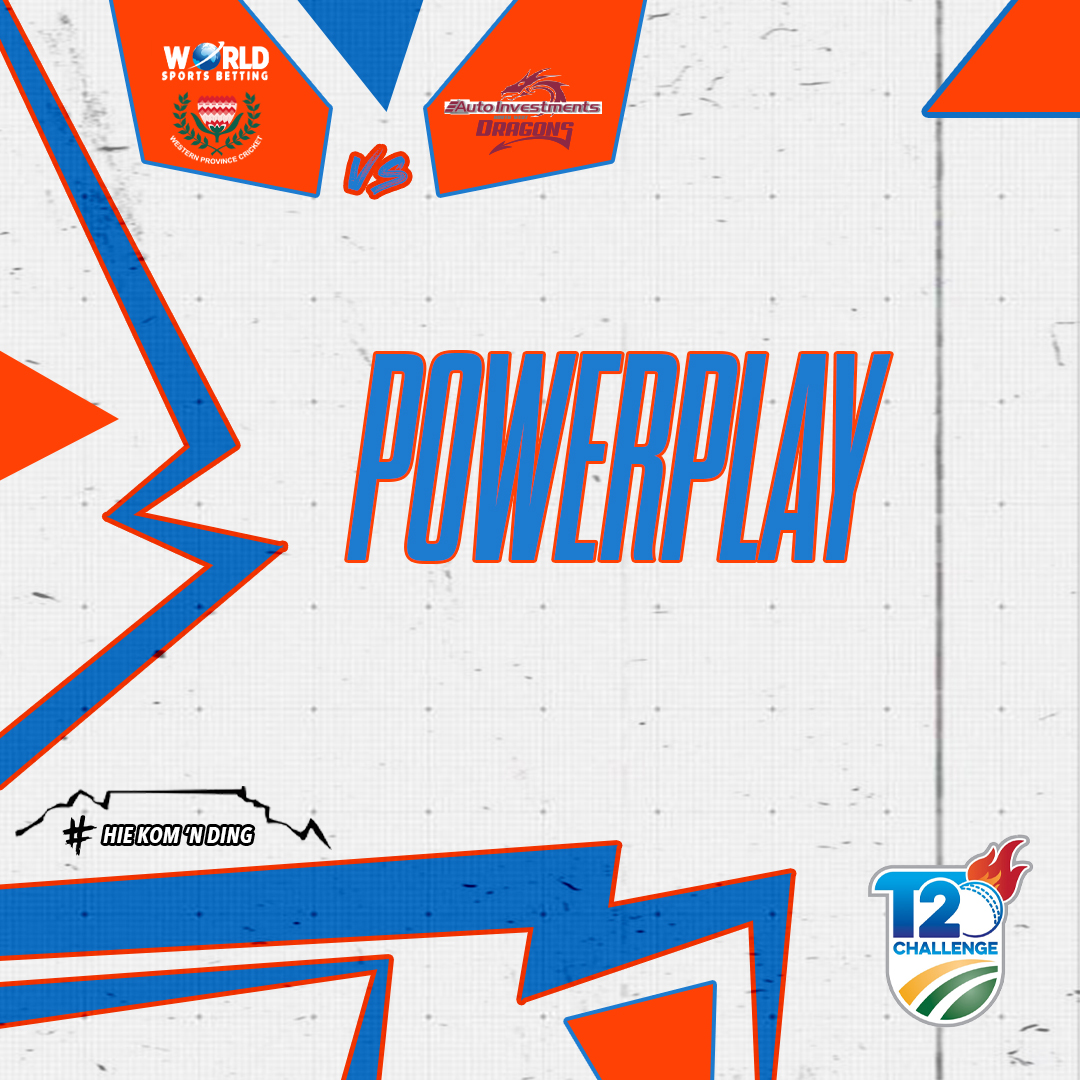 POWERPLAY | We took one wicket at the end of the powerplay, as Auto Investments Dragons move to 45/1 (6).

Hermann (35*), van Tonder (*). Prince 8.

Simmonds 1/3. 

#WPcricket #WozaNawe #westernprovince #T20challenge #WSBWP🧡 #BoysInBlue💙