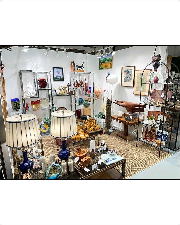 New look in B4 w/a rug and lots of new smalls and more inventory on the way. #TwoGuysAndADog #HomeDecor #InteriorDesign #ArtPottery #ArtGlass #FineArt #Sculpture #OrganicModernism #Maximalist #Murano #Lighting #JorgeWilmot #Porcelain #FolkArt #Lamps #MidCenturyModern #MCM