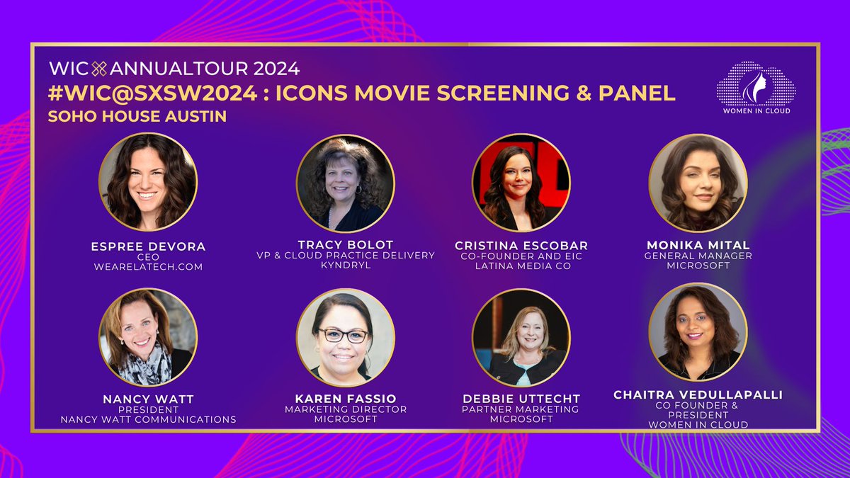 🎙️My Women in Tech Podcast takes me to so many unexpected places... one of those tremendous opportunities has been getting to know Chaitra Vedullapalli of <a href="/womenincloud/">Women In Cloud</a>  and producer of the documentary film #ICONS being featured at Soho House Austin today presented by <a href="/Microsoft/">Microsoft</a>.