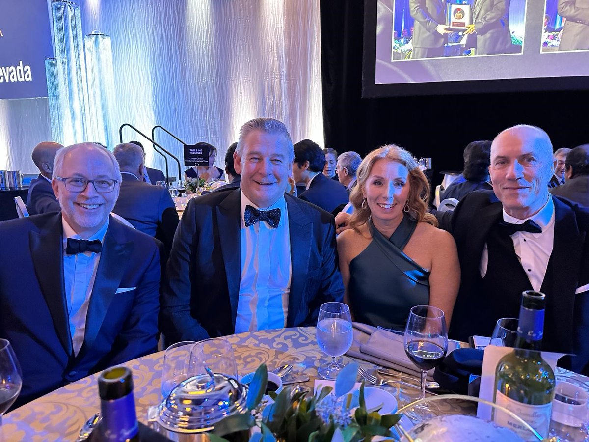 Wojtek (left) and Bob (right) at the PDAC awards gala last week where the Vicuña exploration team received the Thayer Lindsley award for best global discovery.