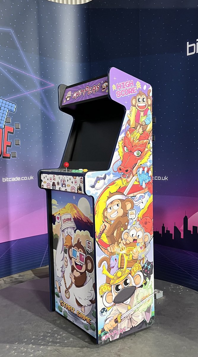 Mint page for tomorrow: https://t.co/7JPAAqZgPL This 555 supply artwork is  a celebration of web 3 culture & community, with some additional Chimpish  perks! 👾Raffle for our physical Chimpers arcade machine. 👾Free mint