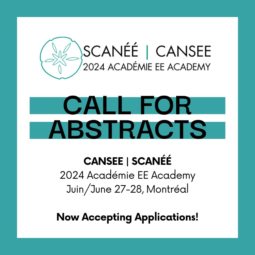 CANSEE is proud to host this year's EE Academy in Montreal, Canada! We’re now accepting applications for our 2024 symposium where students and emerging researchers can share their work and receive feedback from others in the field. Submit by April 1! forms.gle/U4KsCwFmoUySUW…