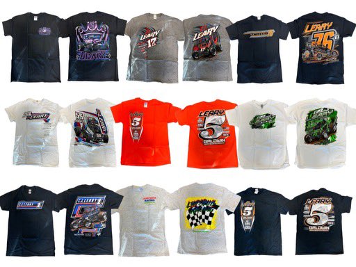 learyracing.com/collections/sa… Spring cleaning SALE, T shirts as low as $8. We are working on some more new merch for the start of the midwest season. But in the mean time hop on the website and restock on some of your old favorite shirt styles.