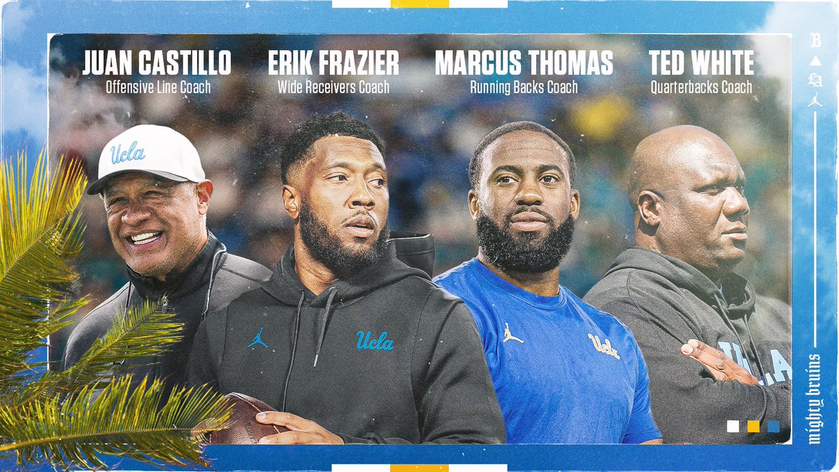 Welcome to Westwood! 🏈 Juan Castillo Erik Frazier Marcus Thomas Ted White ➡️: ucla.in/3vb8kWk #GoBruins