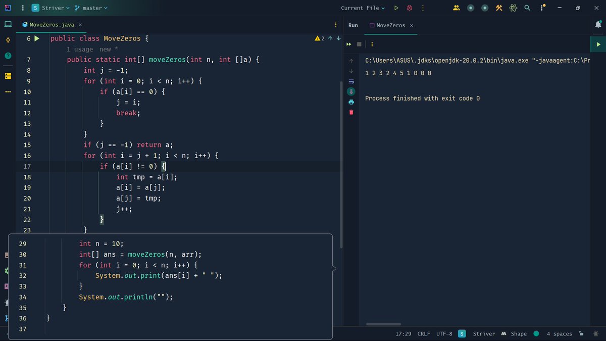 #100DaysOfCode 
#Day30

DSA 

Solved the following questions :
1. Moving zeros at end of array