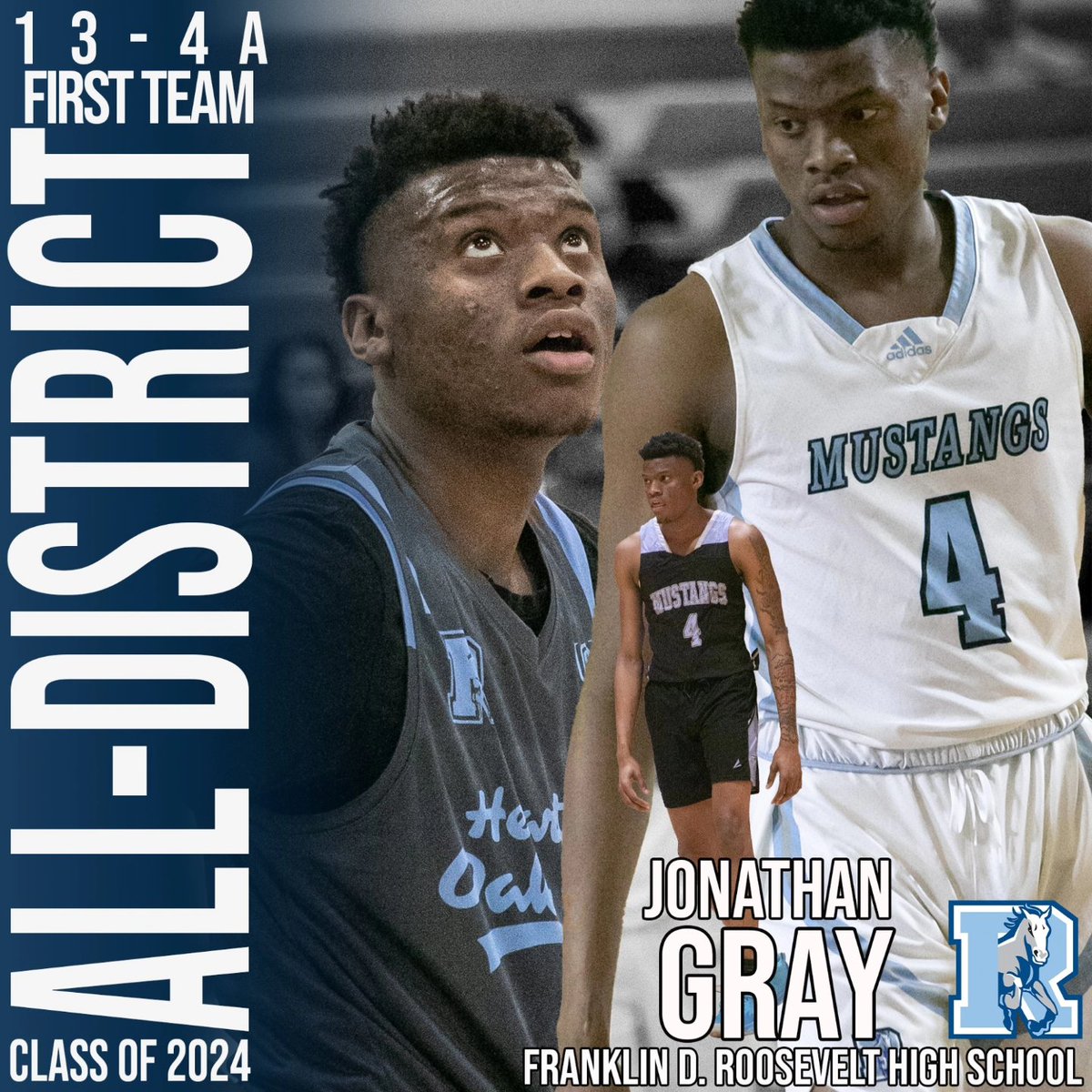 Veltbasketball's tweet photo. Congratulations to these Mustangs on their accomplishments in District 13-4A:

Jonathan Gray - 1st Team All-District 
Tyrique Swindle - 1st Team All-District
Markell Gomillia - Co-Sophomore of the Year
DeVaje Jackson - Co-Newcomer of the Year

#VeltBasketball https://t.co/45HLyo6Dzs