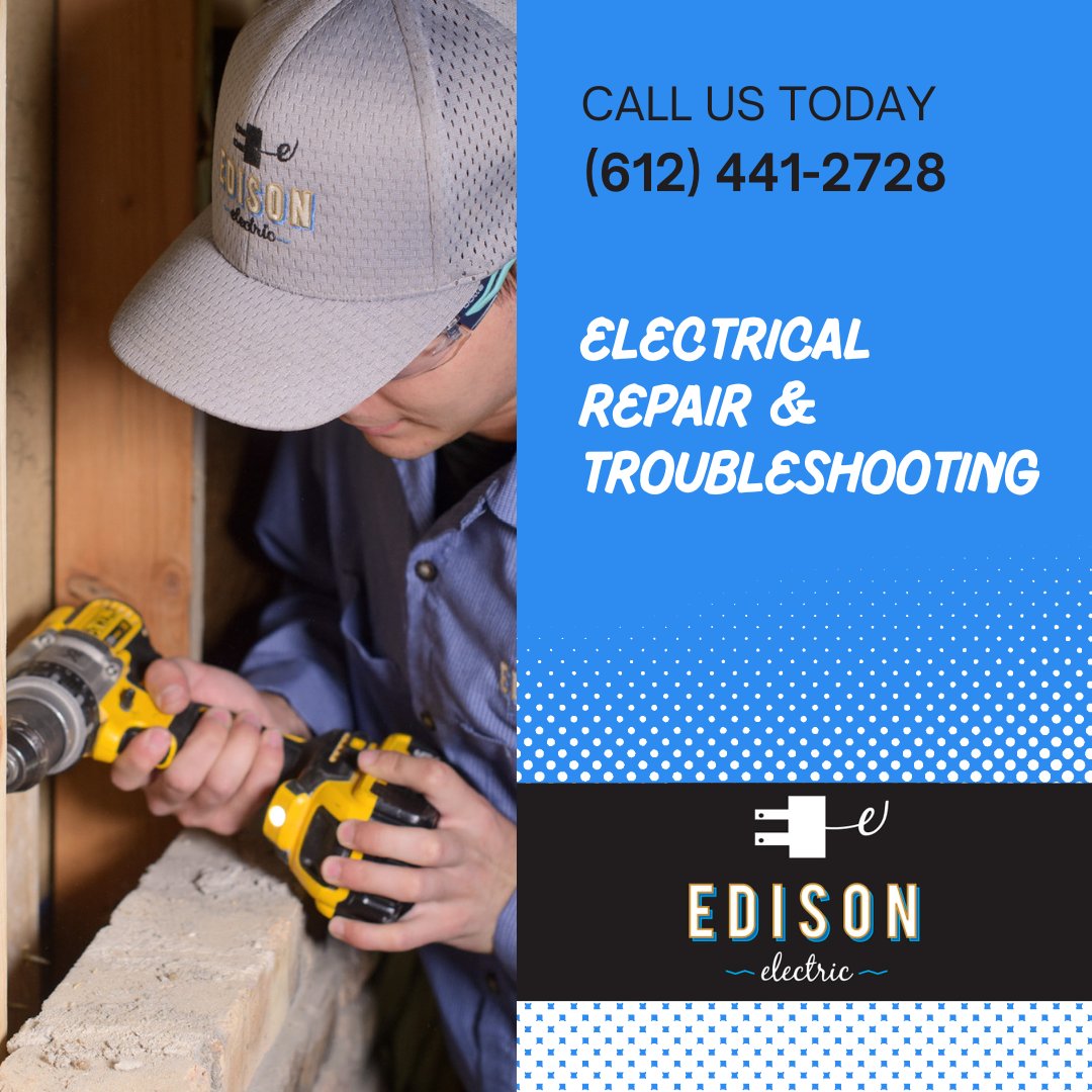 Lights flickering? Outlets misbehaving? Edison Electric is here to illuminate the way! 💡⚙️ Count on us for top-notch electrical repair and troubleshooting services that bring light back into your life. Your power problems, our expertise! #EdisonElectric #ElectricalRepair