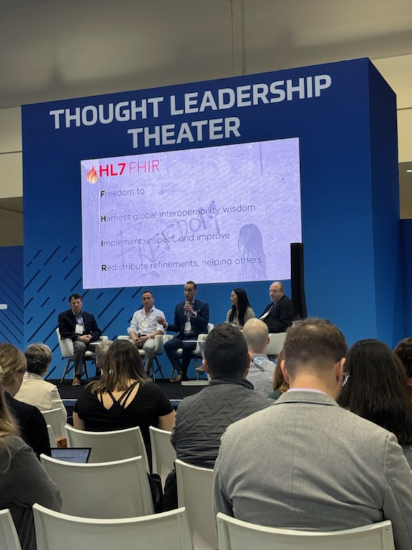 #HL7 leaders <a href="/CharlesJaffe/">Charles Jaffe</a> <a href="/djvreeman/">Daniel Vreeman</a> <a href="/diegokaminker/">DIEGO KAMINKER</a> join Dr. Su Chen in the Thought Leadership Theater at #HIMSS24 to present What's Now &amp; Next for #FHIR, Implementation Division and #AI. View the full list of conference sessions here: hubs.ly/Q02plkpH0