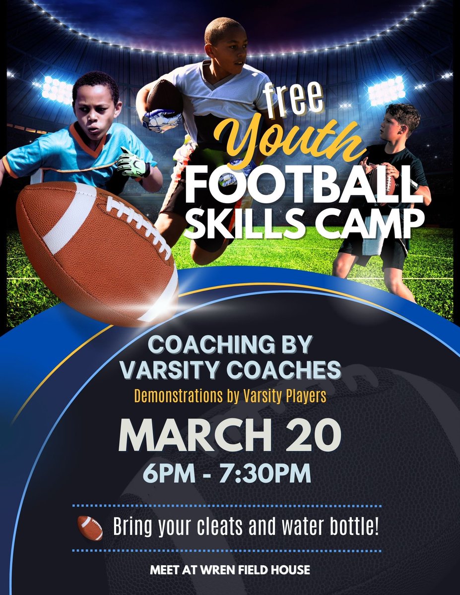 ‘Cane Football family…don’t miss this opportunity for our youth to learn from your Varsity Coaches!@OfficialWrenFB <a href="/CoachPerdomo/">Chris Perdomo</a> <a href="/MrCoachFrate/">Anthony Frate</a> 
#asironsharpensiron