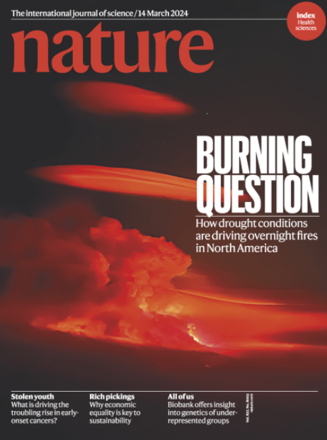 Proud of my graduate student, Kaiwei Luo, because today his first research chapter of his PhD was published in Nature. Drought triggers and sustains overnight fires in North America. nature.com/articles/s4158…