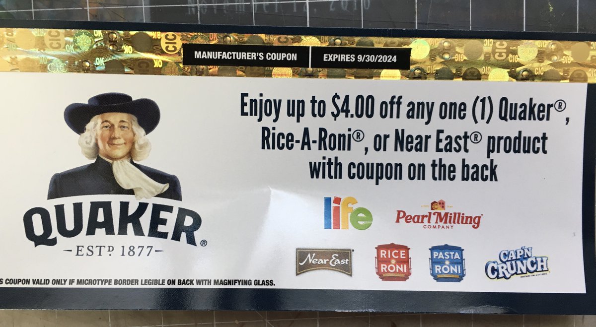 MelodyTheArtist's tweet photo. @Quaker Today I received an "up to $4" coupon as reimbursement for $12 worth of tainted product I had to throw away. Are you kidding? How about you REALLY reimburse my hard earned money. This is insulting. https://t.co/pYaO37AkHF