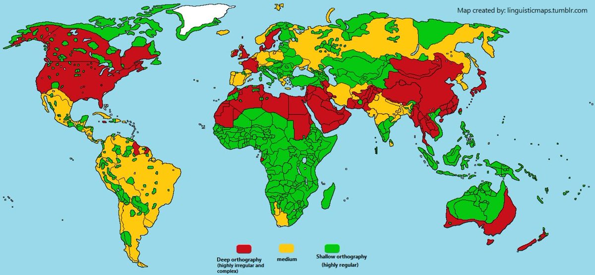 Je čeština vždy těžká? Jak v čem. Toto je půvabná mapa ortografické hloubky: Míry shody mezi zápisem a výslovností. Co to je? Zkuste vyslovit "eau", "eaux", "au", "aux", "ô", "haut", "aulx" nebo "heau".  U francouzštiny prostě pouhým čtením správnou výslovnost odvodíte jen těžko.