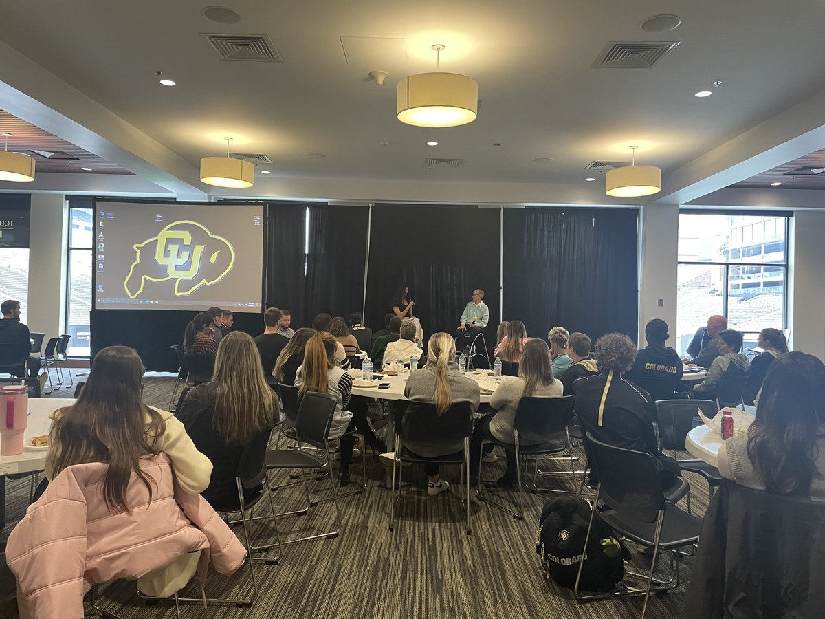 We’re hosting Carol Callan, former USA Director of Women’s Basketball and CU Hall of famer for an lunch and learn interview with CU Volleyball athlete Maya Tabron! #InclusiveBuffs