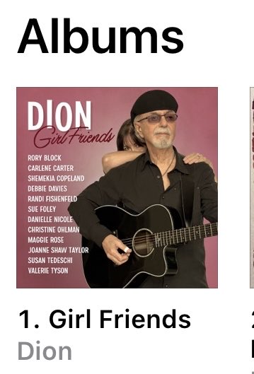 my friends thank you for making my new album number one on the Blues charts❤️💕