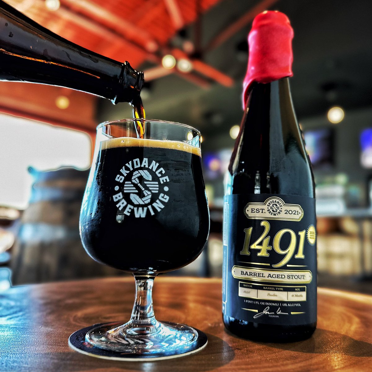 NEW BEER RELEASE FRIDAY!

1491: Batch A224
Barrel Aged Imperial Stout
13% ABV

Tasting notes: Rich, chocolate, slightly toasty, caramel, dark fruits. It’s dangerously smooth and just a tad bit boozy. Aged 18 months in Wild Turkey barrels.