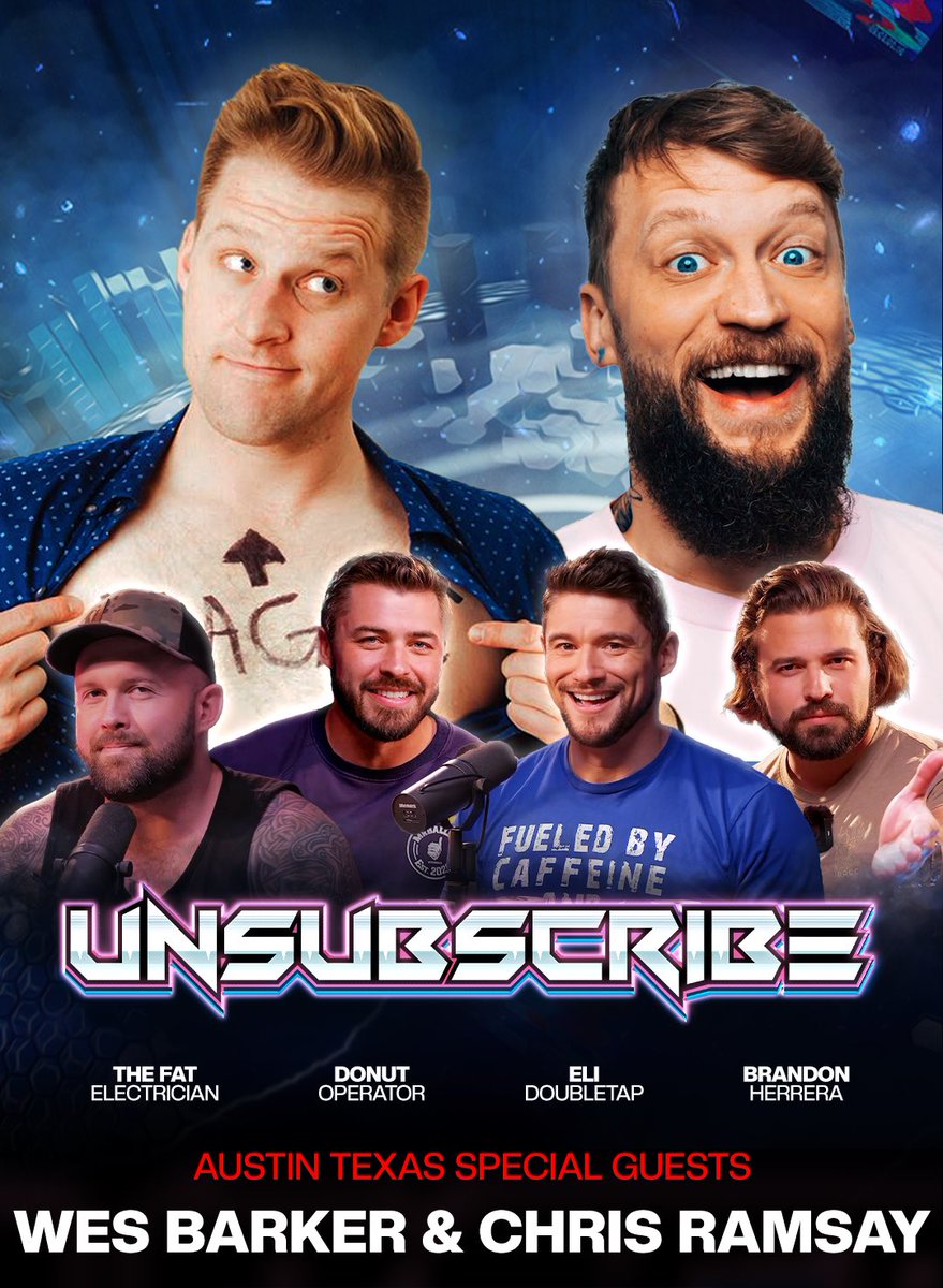 AUSTIN!! Legends @StuntMagician & @chrisramsay52 will be joining us as special guests March 21st! There are still a few tickets left! ➡️ unsubcrew.com/liveshows