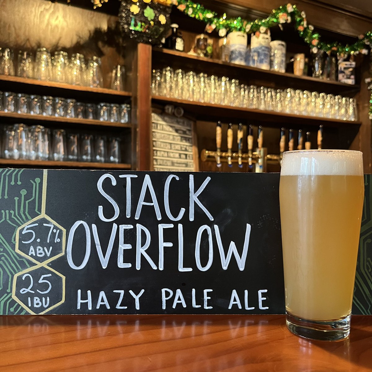 Stack Overflow is back on tap! 👾

This Hazy Pale Ale is full of fruity and smooth hop goodness while benefiting our friends at Motley Zoo Animal Rescue! 🐾

When you reach a Stack Overflow, the best hack is drinking it to create more room (in your pint glass)! 🍻