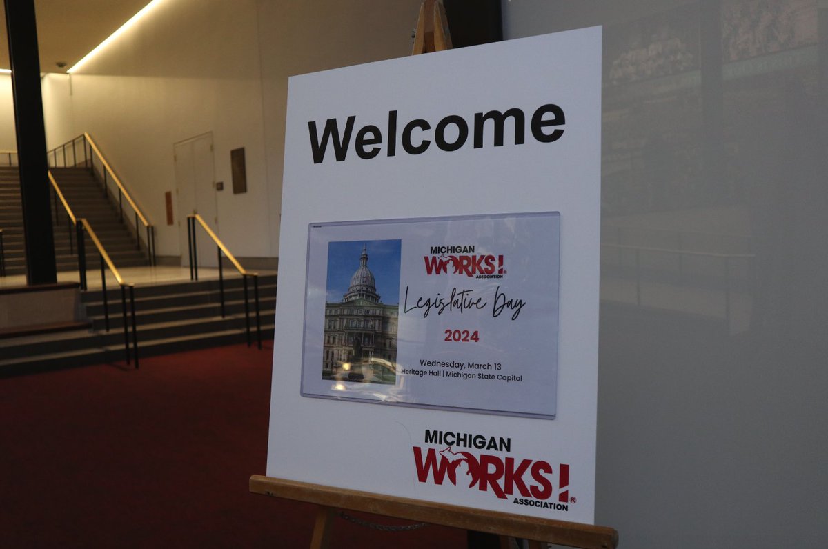 MichWorksAssn's tweet photo. We had a very successful Legislative Day at the Michigan State Capitol today! Huge shoutout to the Michigan Works! staff that traveled to Lansing and spent their day meeting with lawmakers and advocating for Michigan's workforce development system. #MIWorks #LegislativeDay https://t.co/JtVowEbloe