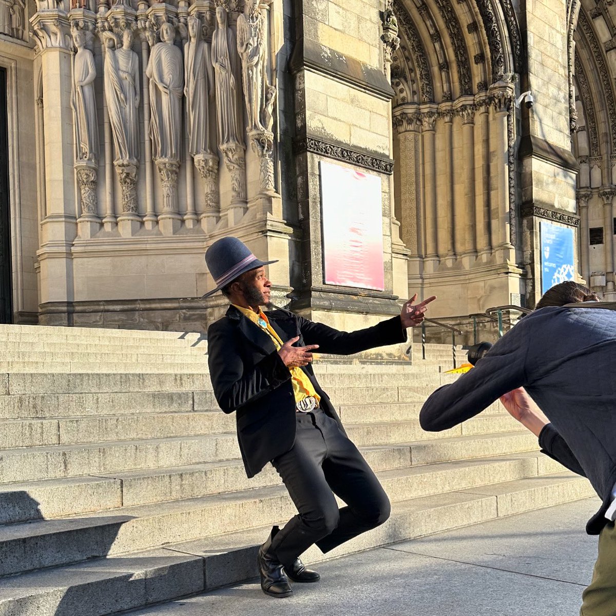 Behind the scenes of a shoot with @MusicNegrito in New York City.