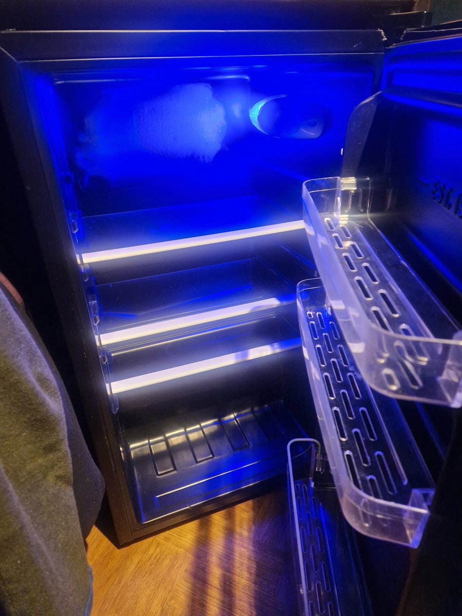 Got this wonderful fridge in my hotel room in Liverpool.
The problem is that it just doesn't keep the beer cold enough because the dials only go up to 10, not 11.