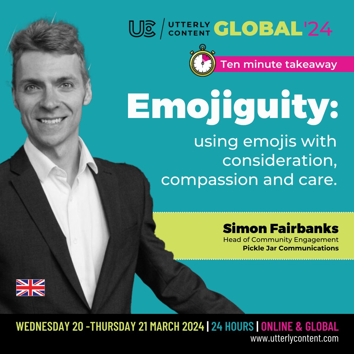 sFairbanksHE's tweet image. Emojis!

Charming splashes of colour and personality.

But what if their intended meaning is misread, misunderstood, misinterpreted?

Join me at Utterly Content 2024 to learn how to emoji responsibly.

Grab a ticket or free scholarship: lnkd.in/ebR5veyT

🍆 🐙 ♻️

#HESM