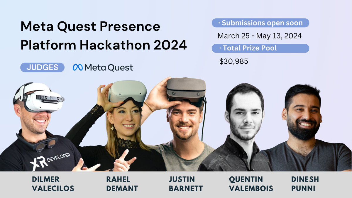 Our students and grads are already starting to think of their own hack ideas 🔥 for the Meta Quest Presence Platform #hackathon, an amazing initiative by @Meta to unite the XR Creators learning community— all online and global! 🌐 👐Want to connect with other hackers before the