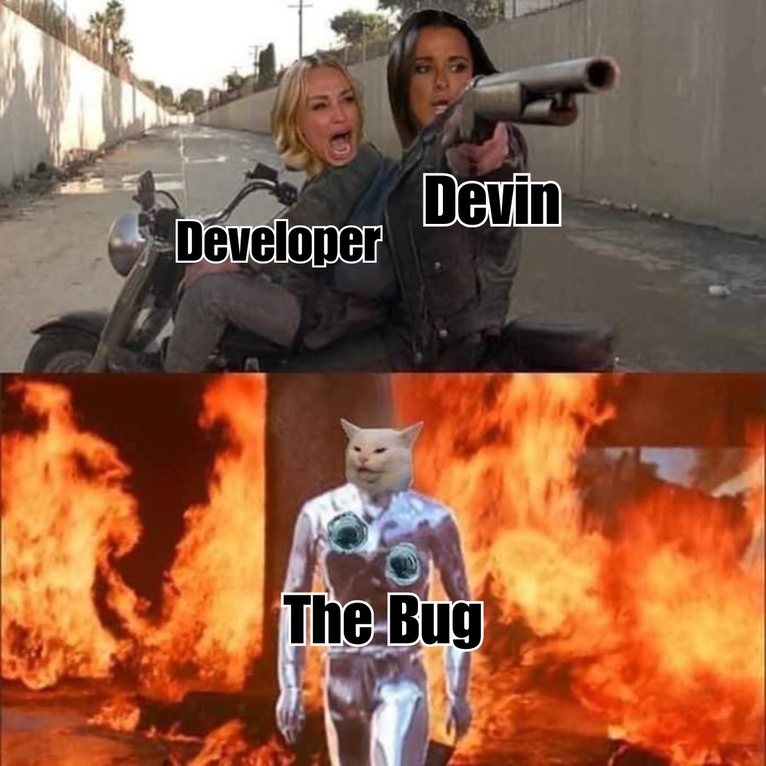 wisdomicz's tweet photo. The state of bugs when Devin AI agent works alongside Developer 😂 https://t.co/5leAGO4ozI