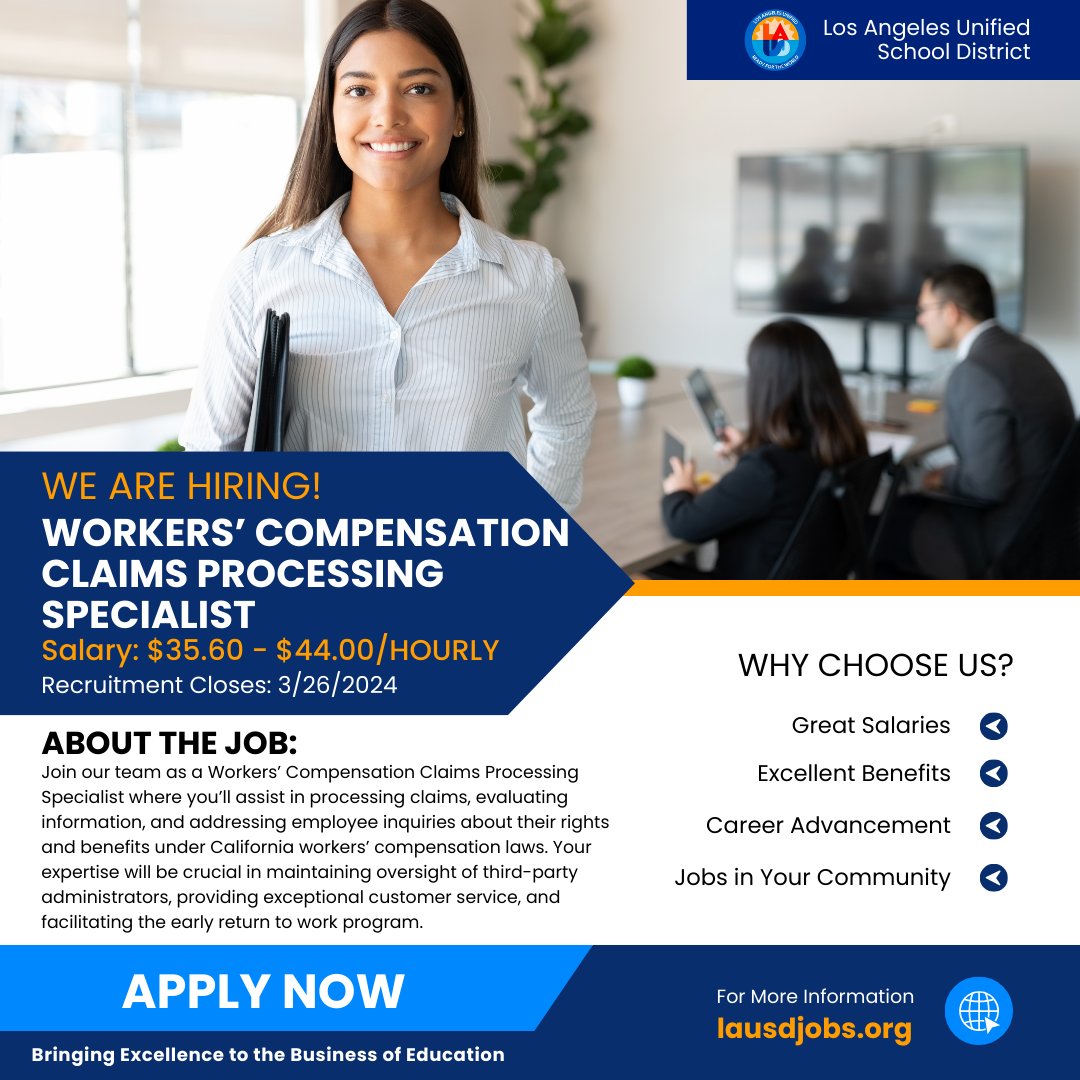 LAUSD Classified Jobs on X: “Los Angeles Unified School District