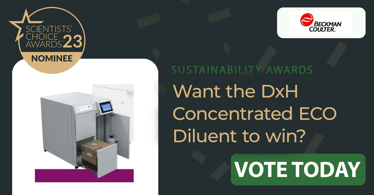 Did you know that our DxH Concentrated ECO Diluent is specifically formulated to be eco-friendly (cyanide-free and low formaldehyde) and is packaged to significantly reduce waste. And it’s nominated for SelectScience #Sustainability Awards! Vote now: bit.ly/3UqyMW1